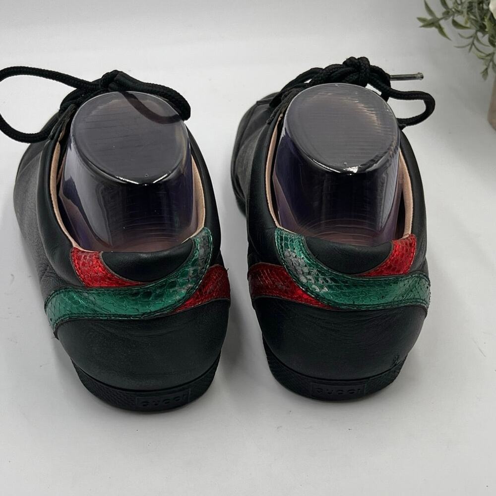 GUCCI Mens Black Bambi Marmont Leather Low Sneaker Trainers Shoes Sz m6.5/8w‎ - Picture 14 of 14